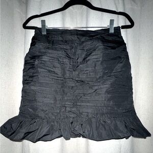 Zara Sam Ruched Ruffle Mini Skirt